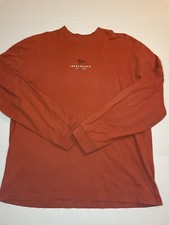 Vintage Abercrombie  Fitch Y2K Men's XL Orange Cotton Crewneck Long sleeve