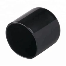 2" Black Round Tubing Pipe End Cover Caps PVC Vinyl Flexible Rubber Tube Plug