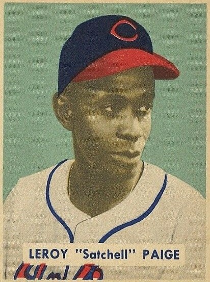 SATCHEL PAIGE BASEBALL CARD 2X3 MAGNET CLEVELAND INDIANS ST LOUIS 