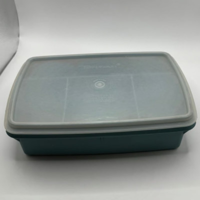 Tupperware Tuppercraft 767-14 Blue Divided Rectangle Container With Lid ...