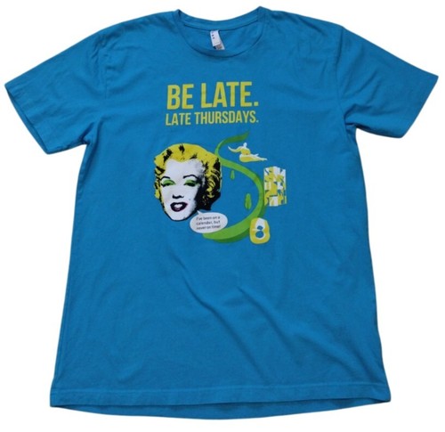 Live And Tell Princeton Art Museum "Be Late Late Thursday" 2021 T Shirt Blue
