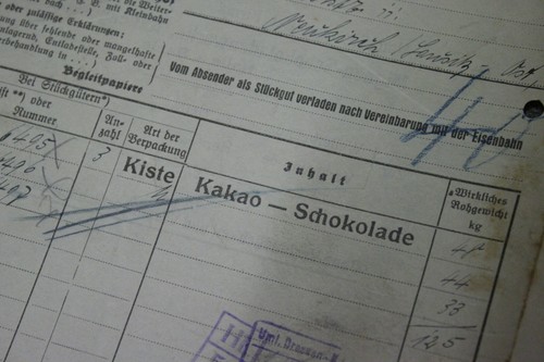 vecchia lettera di vettura Reichsbahn 1936 Hall Saale n Neukirch Mignon cacao cioccolato - Foto 5 di 17