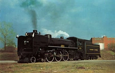 Postcard Delaware & Hudson No 653 Locomotive Steamer Colonie Yard Track 1973