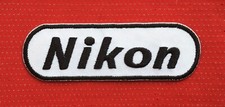 NIKON CAMERA PHOTOGRAPHY DIGITAL ART WHITE BADGE IRON SEW ON PATCH