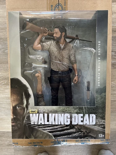 RICK GRIMES MCFARLANE WALKING DEAD  DELUXE ACTION FIGURE 10 INCHES UNCIRCULATED
