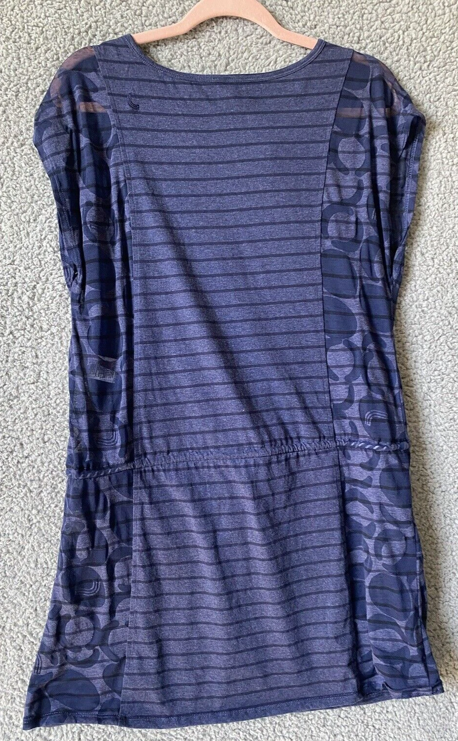 lole swim cover-up stripes geometric sheer sides 