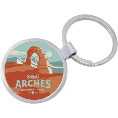 Arches National Park Keychain - Includes 1.25 Inch Loop for Keys or Backpack