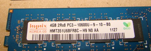 desktop computer memory -- HYNIX ---- 2 x 4GB -- 8GB Total -- PC3 10600U - Picture 2 of 2