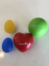 4 Pc Stress Relief Squeeze Balls Anxiety Fidget Massage, Various Firmness, New