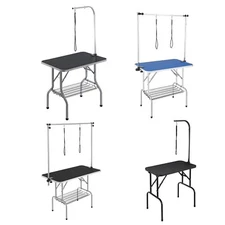 32"/36"/46'' Pet Dog Grooming Table w/ Clamp x Arms Foldable Adjustable Height