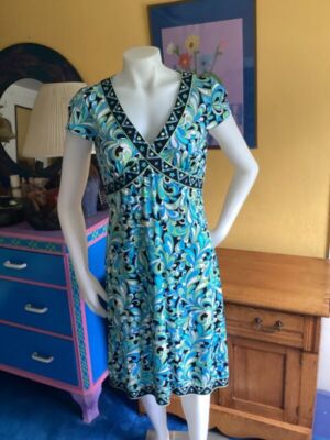 Tahari Jersey Swirl Print Knit Dress-EUC-8-Summer-Pretty | eBay Tahari Jersey Swirl Print Knit Dress-EUC-8-Summer-Pretty | eBay