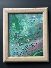 Fluid Art On Canvas Framed
