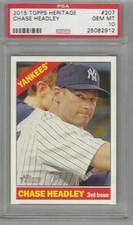 2015 Topps Heritage Chase Headley PSA 10
