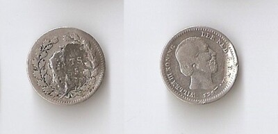 Netherlands  5 cents  1855 William III  Dot after date  Ex-Jewelry, William III