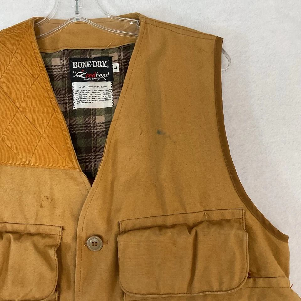 Bone Dry By Redhead Shooting Bird Hunting Vest Men’s Large Game Bag Tan Canvas - Image 3 of 4