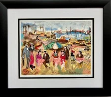 Zule Moskowitz "Mar Del Plate (Sea of Silver)"  Hand Signed & # FRAMED ART New