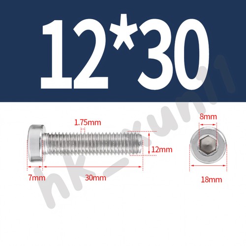 TORNILLOS DE TAPA DE CABEZA BAJA DE ACERO INOXIDABLE A2, PERNOS DE LLAVE ALLEN CABEZA HEXAGONAL DIN 7984 - Imagen 142 de 152