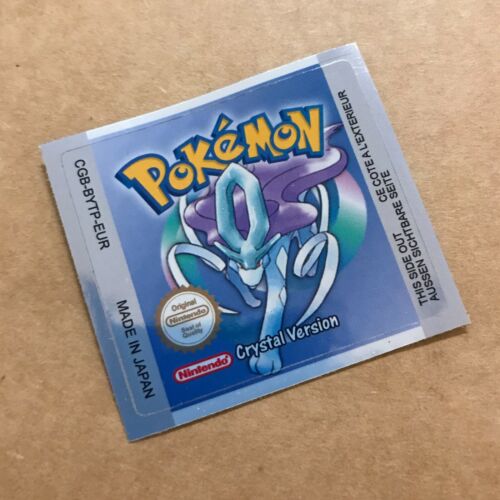 Pokemon Crystal EUR Ersatz-Etikett/Aufkleber für Game Boy - Bild 1 von 1