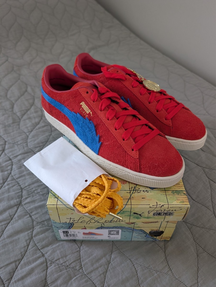 Puma x One Piece Buggy Luffy Suede Red Blue Men\'s Sizes 11.5 - NEW ? NEW PUMA x ONE PIECE Buggy Luffy Suede Red Blue 396520-01  main image 2