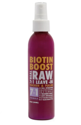 Real Raw 7-In-1 Leave-In Biotin Boost Thick & Fuller Hair Smoothie 6oz-SHIP24HRS
