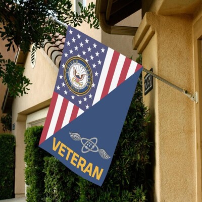 Navy Aviation Electronics Technician Navy AT Veteran Navy U.S Double-sided Flag