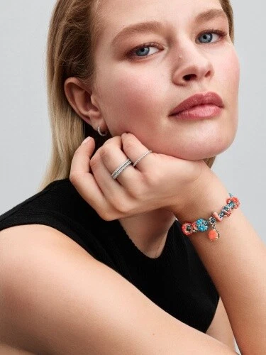 Türkisfarbenes Ozean PANDORA Charm Sterling-Silber 793897C02 - Bild 4 von 4