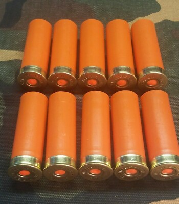 12 GAUGE 2 3/4'' SNAP CAPS DUMMY TRAINING ROUNDS SET OF 10 ''SAFETY ORANGE'' 1oz