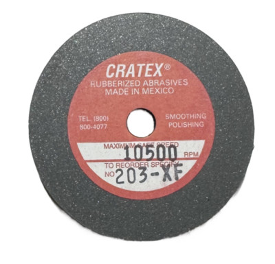 Cratex 2'' x  3/16'' x 1/4'' Resin Bonded Rubber Wheel (Extra Fine Grit)