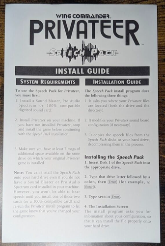 Wing Commander: Privateer - Speech Pack - PC MS-DOS - In original shrinkwrap - Picture 11 of 18