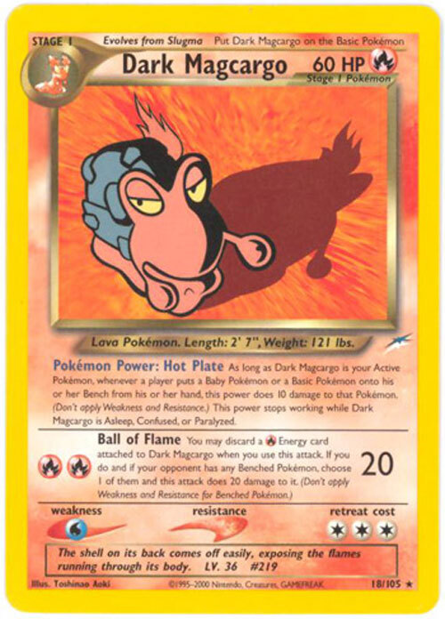 Pokemon Card - Neo Destiny 18/105 - DARK MAGCARGO (rare) - NM
