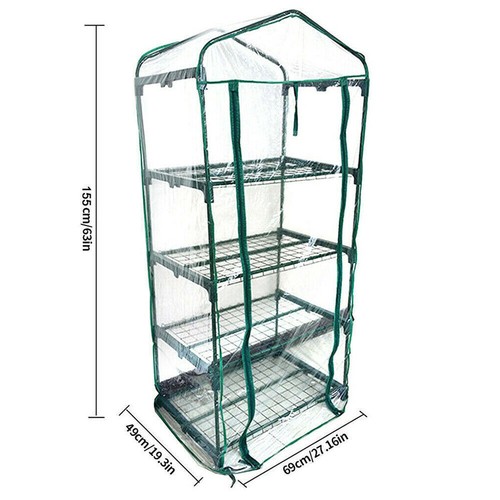 Portable Greenhouse Outdoors Plant Shelves Garden Winter Green Houses PVC - Picture 15 of 16