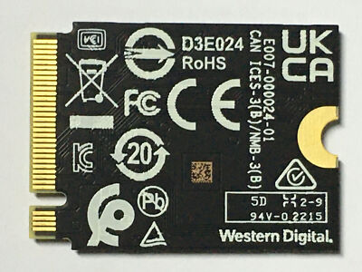 【新品】WD PC SN740 NVMe SSD M.2 2230 2TB WD PC SN740 2TB 2230 SSD M.2 NVMe PCIe4x4 For Steam Deck