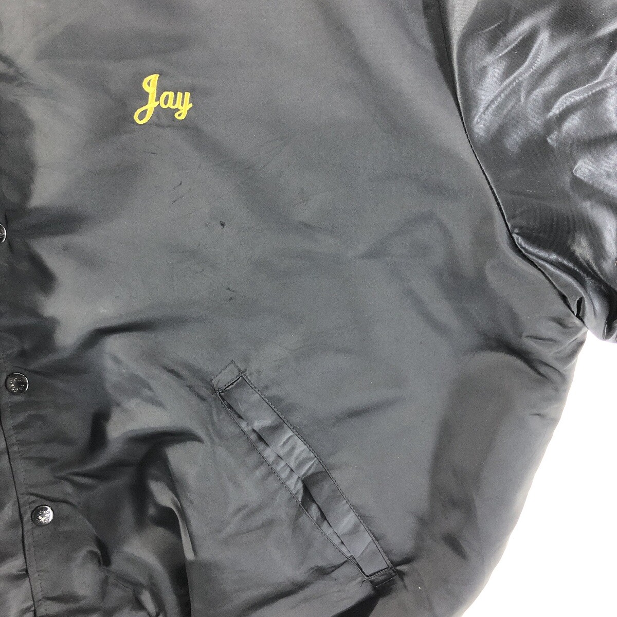 【80s】Vintage Birdie Black Varsity Jacket 80s~90'S Birdie Padded Nylon Varsity Jacket Award Jacket