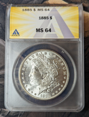 ★訳あり★ 銀メダル　アラジン 1885 Morgan Silver Dollar ANACS MS-64 - Stunning Luster