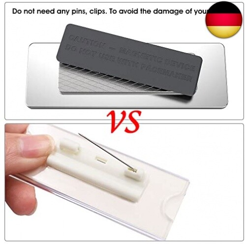 PERFETSELL 10 Stück Namensschilder Magnet Selbstklebend Magnetisch Namensschild - Bild 5 von 7