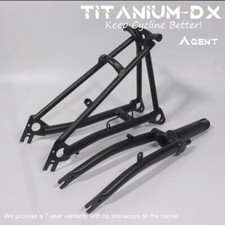 Horquilla Titanium-DX Titanium y triángulo trasero para Brompton