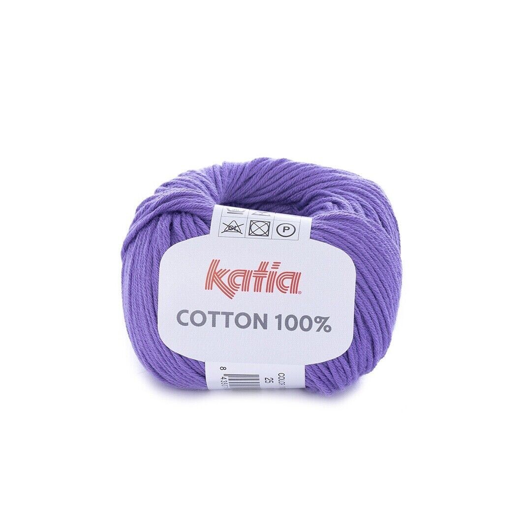 Cotton 100% by Katia - Morado (25) - 50 g / approx. 120 m Wool