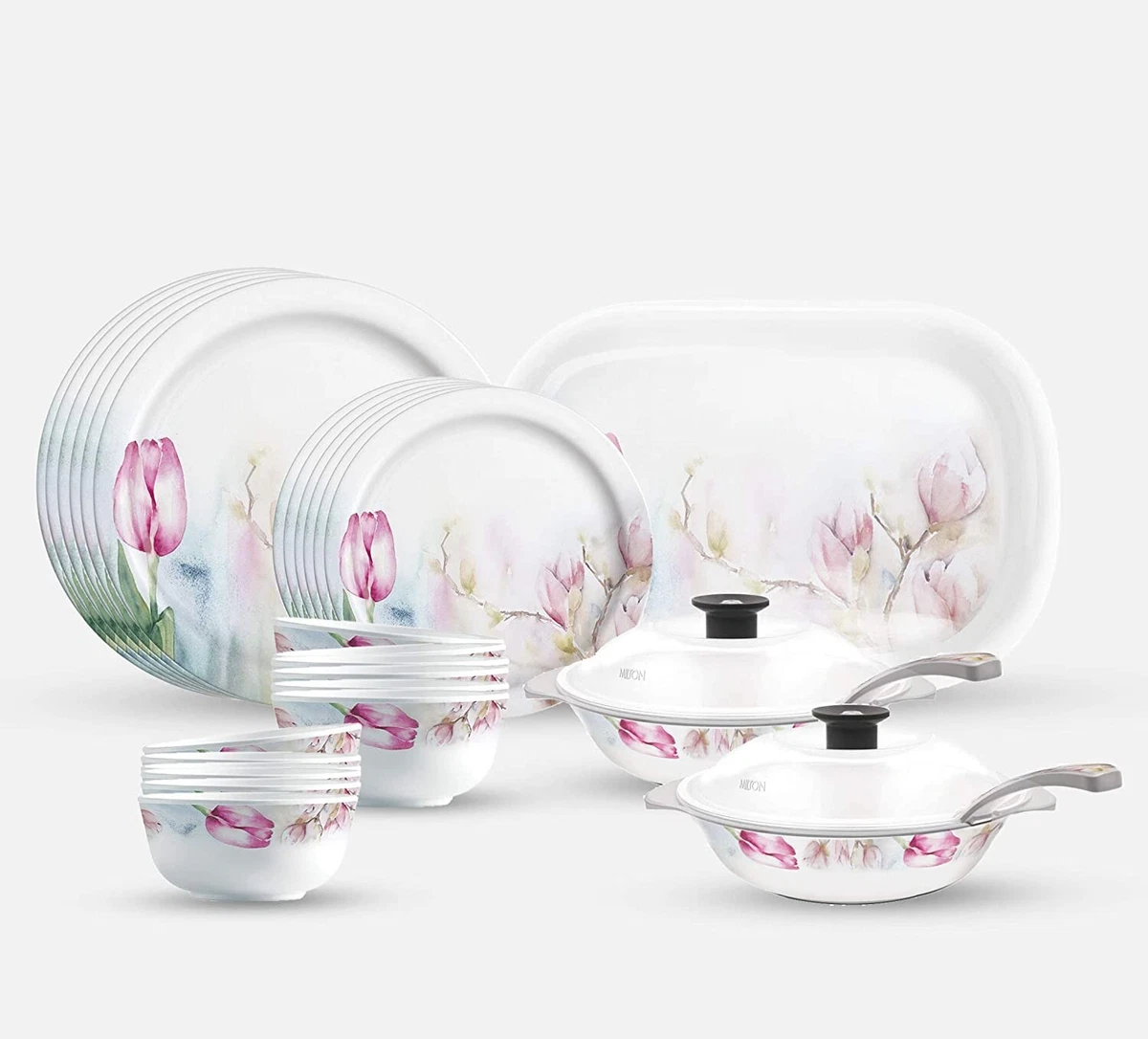 Milton melamine dinner clearance set