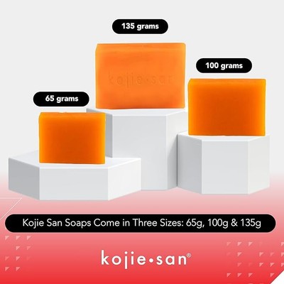 Original Kojie San Skin Lightening Kojic Acid Soap 65g x 2 Bars Expires 2026