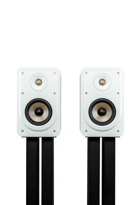 Polk Signature Elite ES15 Compact Bookshelf Speakers, White