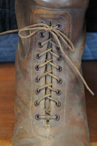Antike Leder Militär Reitstiefel & Holzformen Reiter Pferd Kavallerie - Bild 12 von 12
