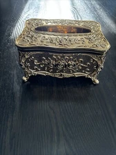 Gold Antique Phnom Penh Napkin Tissue Box Acrylic Desktop Plastic Drawer Box