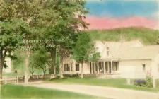 Gaudy Hand Color 1920s Plymouth Notch Vermont RPPC Photo Postcard 20-11804