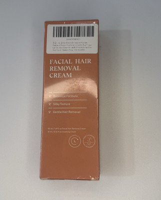 Botanical Gentle Facial Hair Removal Cream for Women, Brown, 50 ml