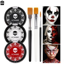 Vibrant Goth Makeup Kit: Cream-Powder Face Paint for Halloween Cosplay Magic