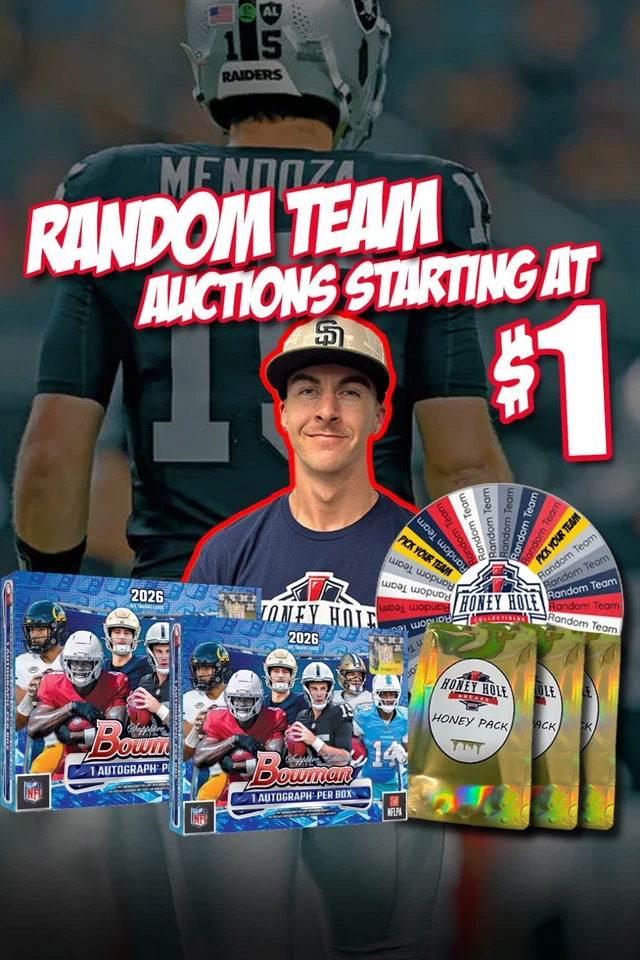 FOOTBALL BREAKS, 26 Bowman SAPPHIRE & Honey Packs at $1!