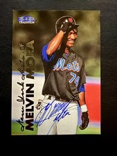 Signed Melvin Mora Auto 1999 Fleer Tradition Update RC #U-100 New York Mets