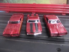 Aurora Model Motoring T-Jet NEW Bodies Red GTO's and Camaro with minor flaws.