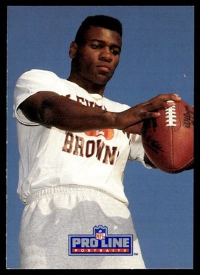 1991 Pro Line Portraits Eric Turner Rookie Cleveland Browns #282