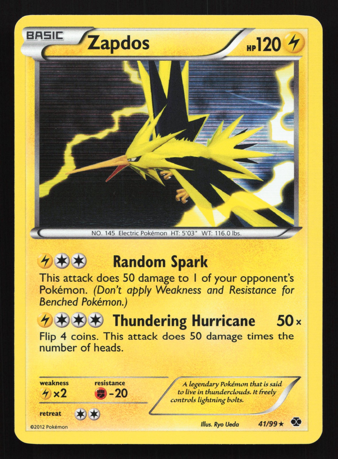 Zapdos 41/99 Next Destinies Holo Rare Pokemon Card